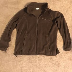 Columbia brown fleece zip up